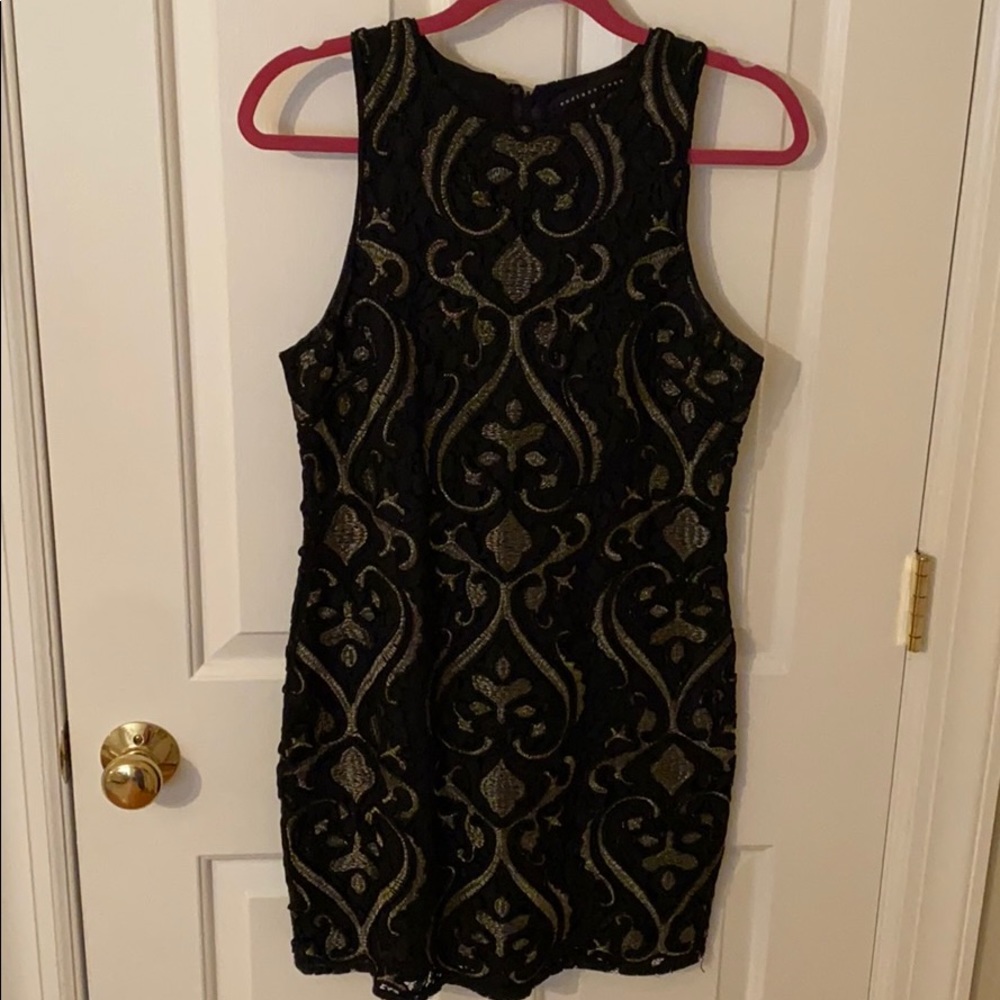 Black and gold dress